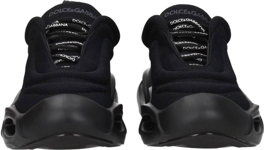 Dolce & Gabbana Zwarte Stoffen Chunky Sneakers Sporty Glam