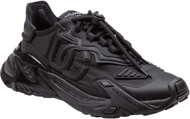 Dolce & Gabbana Zwarte Stoffen Sneakers Day Faster Model