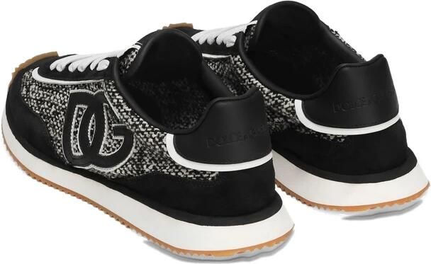 Dolce & Gabbana Zwart Wit Suède Veterschoenen - Foto 2
