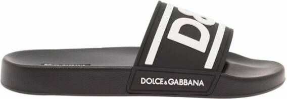 Dolce & Gabbana Zwarte Sandaal Regular Fit Geschikt voor Warm Klimaat Black Heren