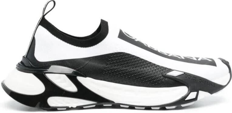 Dolce & Gabbana Witte Sneakers met Mesh Panelen Multicolor Heren