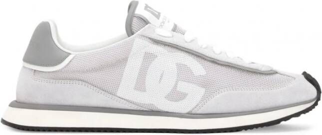 Dolce & Gabbana Dragon Logo Grijze Sneakers Gray Heren