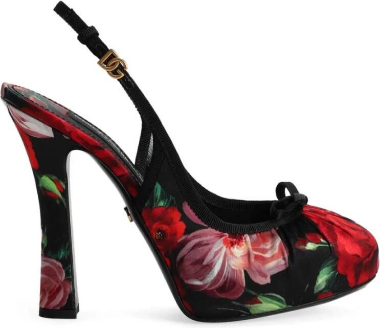 Dolce & Gabbana Bloe print Slingback Schoen