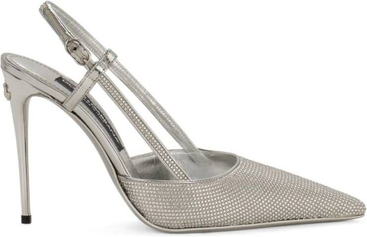 Dolce & Gabbana Elegant Slingback Pumps Gray Dames