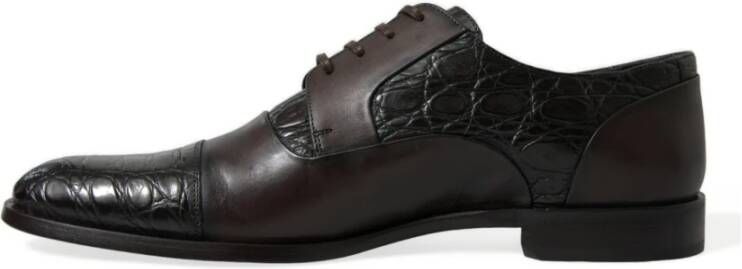 Dolce & Gabbana Elegante Bruine Formele Derby Schoenen