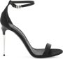 Dolce & Gabbana Elegante Zijden Satijnen Metalen Hak Sandalen Black Dames - Thumbnail 10
