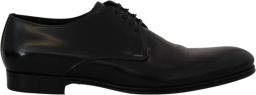 Dolce & Gabbana Zwarte Leren Formele Jurkschoenen Italiaanse Stijl Black Heren
