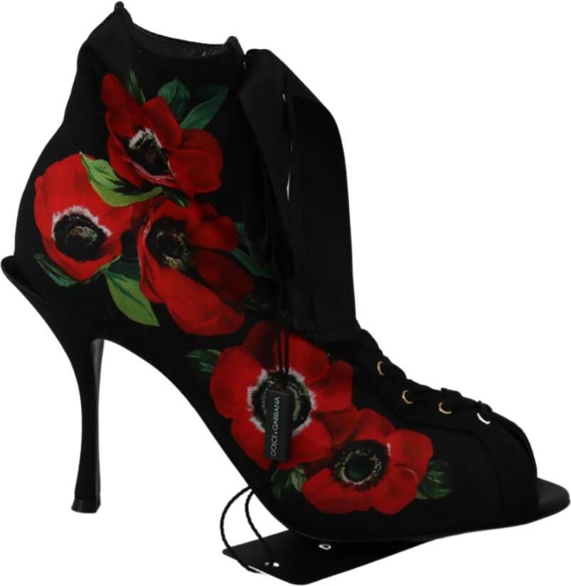 Dolce & Gabbana Gedrukte Veterschoenen met 10cm Hak Multicolor Dames