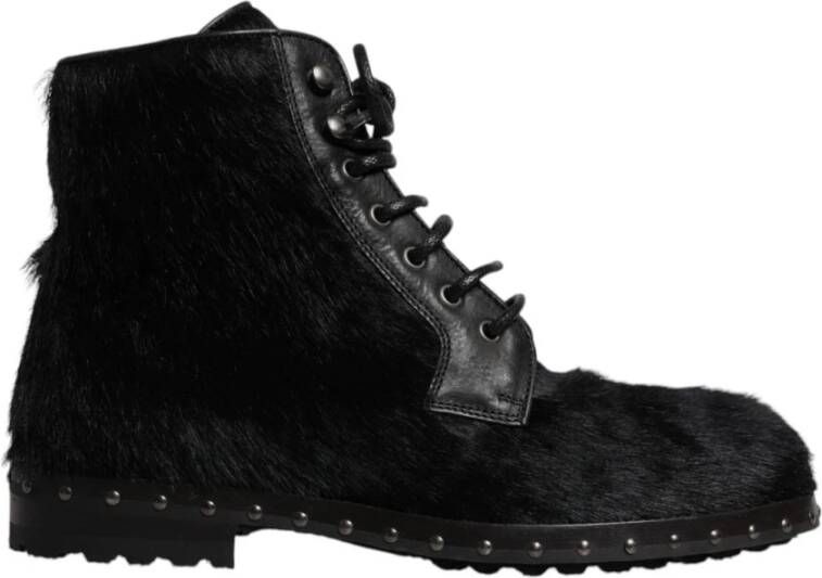 Dolce & Gabbana Enkellaarsjes van leer met studs