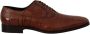 Dolce & Gabbana Bruine Krokodillenleren Heren Derby Schoenen Brown Heren - Thumbnail 1