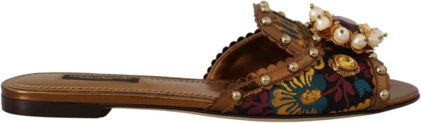 Dolce & Gabbana Flat Sandals Bruin Dames