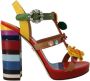 Dolce & Gabbana Multicolor Crystals Ankle Strap Heels Sandals Shoes Meerkleurig Dames - Thumbnail 1