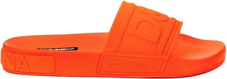 Dolce & Gabbana Flat Sandals Orange Dames
