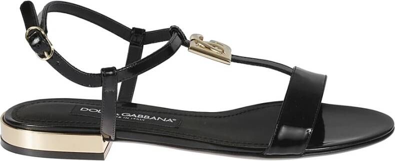 Dolce & Gabbana Flat Sandals Zwart Dames