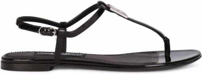Dolce & Gabbana Flat Sandals Zwart Dames