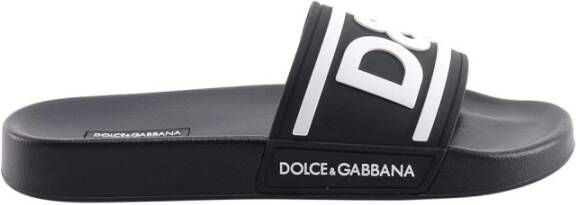 Dolce & Gabbana Zwarte Sandaal Regular Fit Geschikt voor Warm Klimaat Black Heren