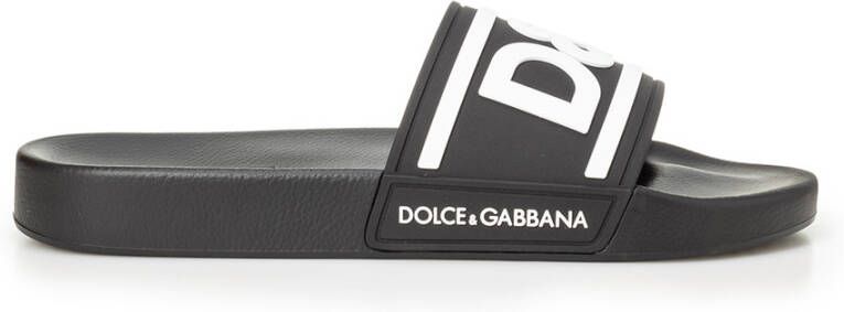 Dolce & Gabbana Zwarte Sandaal Regular Fit Geschikt voor Warm Klimaat Black Heren