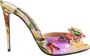 Dolce & Gabbana Florale stoffen sandalen met strass detail Multicolor Dames - Thumbnail 1