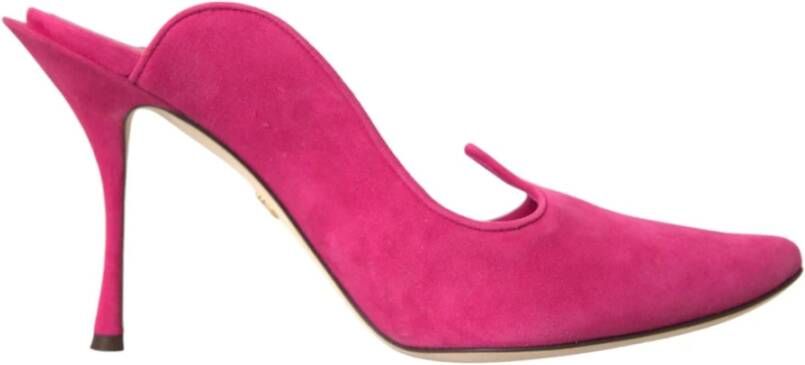 Dolce & Gabbana Fuchsia Suède Hakken Sandalen Pink Dames