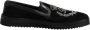 Dolce & Gabbana Geborduurde Crown Loafers met Rubberen Zool - Thumbnail 1
