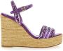 Dolce & Gabbana Geborduurde Sleehak Sandalen - Thumbnail 1