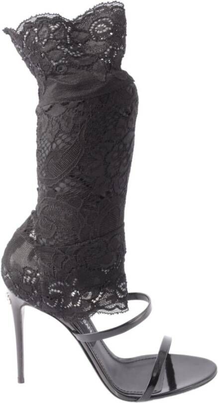 Dolce & Gabbana Gehakte vetersandalen voor vrouwen