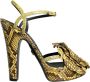 Dolce & Gabbana Gele exotische leren enkelband hakken sandalen schoenen Multicolor Dames - Thumbnail 9