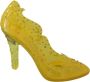 Dolce & Gabbana Gele Bloemen Kristallen Cinderella Hakken Yellow Dames - Thumbnail 1