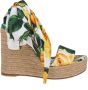 Dolce & Gabbana Gele Rozen Sleehak Sandalen Yellow Dames - Thumbnail 1