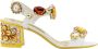 Dolce & Gabbana Gele Sandalen met Majolica Detail Multicolor Dames - Thumbnail 1
