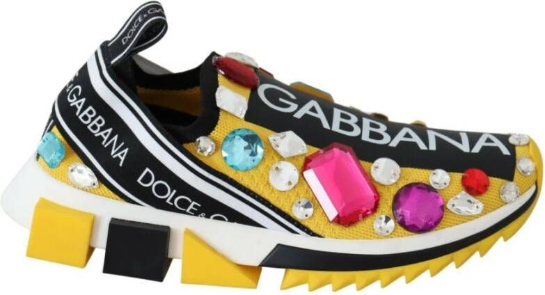 Dolce & Gabbana Gele Sorrento Kristal Sneakers
