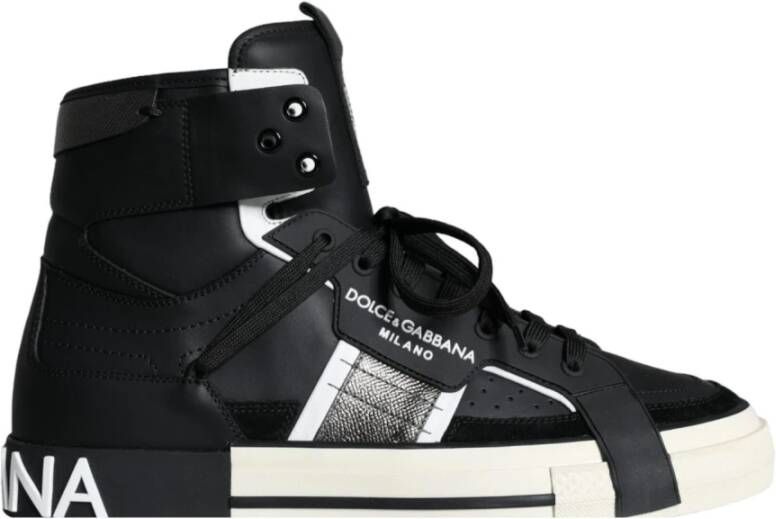 Dolce & Gabbana Geperforeerde hoge sneakers met logo