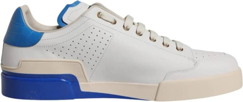Dolce & Gabbana Geperforeerde leren lage sneakers