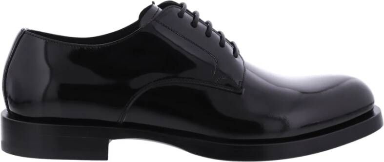 Dolce & Gabbana Gepoetste Derby Schoenen Black Heren