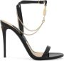 Dolce & Gabbana Glamoureuze Leren Chain-Link Sandalen Black Dames - Thumbnail 1