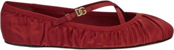 Dolce & Gabbana Glanzende ballerina's van kalfsleer voor dames