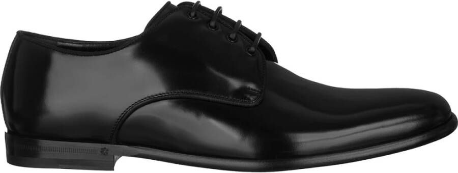 Dolce & Gabbana Glanzende Derby Veterschoenen Black Heren