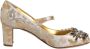 Dolce & Gabbana Gouden Jacquard Kristal Mary Janes Pumps - Thumbnail 1