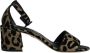 Dolce & Gabbana Gouden Luipaard Enkelband Hakken Sandalen - Thumbnail 1
