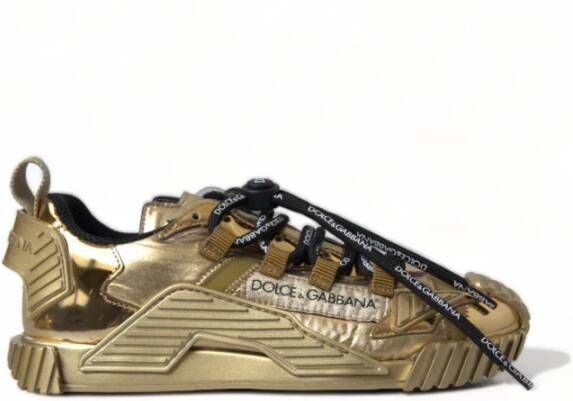 Dolce & Gabbana Gouden NS1 Sneakers met Logo Details Yellow Dames