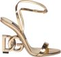 Dolce & Gabbana Gouden Spiegel Leren Keira Sandalen Yellow Dames - Thumbnail 5