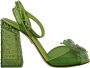 Dolce & Gabbana Groene Sandalen met Kristallen en Plexi Hakken Green Dames - Thumbnail 1