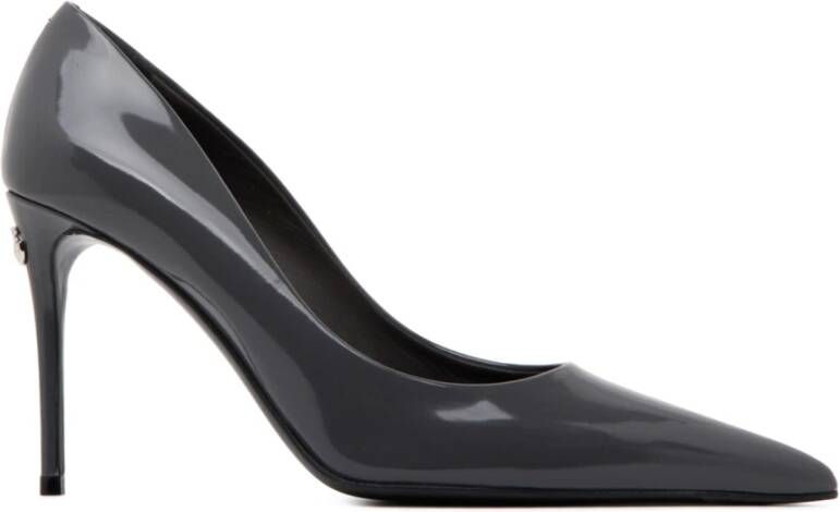 Dolce & Gabbana Grijze Kalfsleren Pumps met Puntige Neus Gray Dames