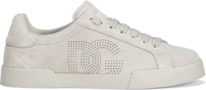 Dolce & Gabbana Grijze Sneakers met Platte Zool