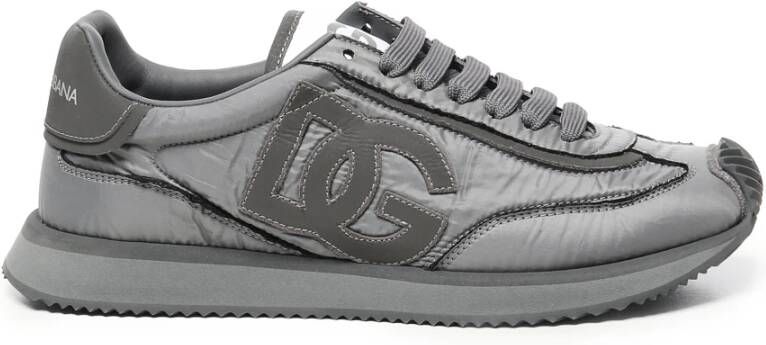 Dolce & Gabbana Grijze Sneakers met Voorsluiting