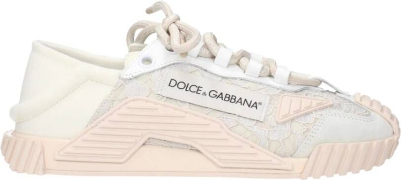 Dolce&Gabbana Sneakers Mixed-Materials N21 Slip-On Sneakers in beige