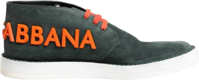 Dolce & Gabbana Groene Derby Logo Casual Sneakers Schoenen