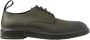 Dolce & Gabbana Groene Leren Jurkschoenen met Logo Green Heren - Thumbnail 1