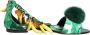 Dolce & Gabbana Groene Mink Banaanblad Sandalen - Thumbnail 1
