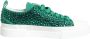 Dolce & Gabbana Groene Portofino Crystal DG Logo Sneakers - Thumbnail 1